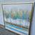Abstract canvas tree framed wall art with gold frame 39" x 39 painting 4 thumbnail