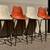 Mid Century Fiberglass Shell Eames Style Swivel Bar Stools 2 thumbnail