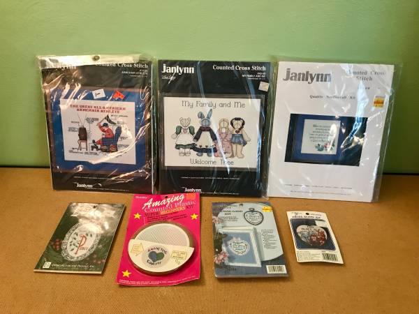 Cross Stich/Embroidery Kits-Various Designs-Lot of 7 1