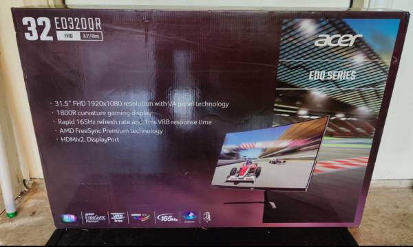32" Acer Curved gaming monitor- New in box 1