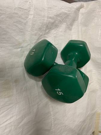 2 -  15 LB DUMBELLS 1