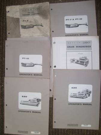 Hesston Mower Conditioner Operators Manuals 1