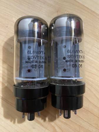 Vintage Sovtek 6l6wxt+ (pair) matched date 2006 1
