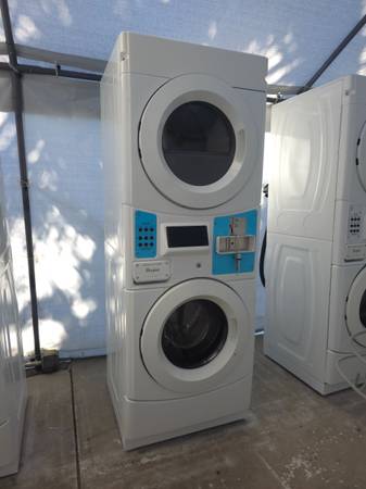 Whirlpool Coin Operated stackable washer dryer unit 220V 1