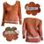 Distressed Studded Shoulder Orange and Gold Metallic Sweater 1 thumbnail