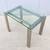 1980's Custom Made Brushed Stainless Steel & Clear Glass Side Table 7 thumbnail