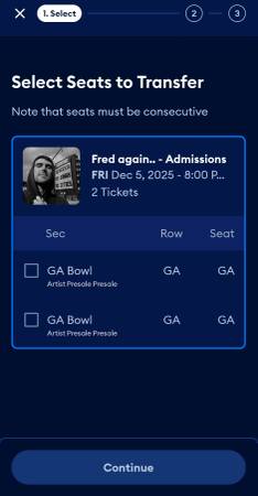 Fred Again (Dec 5) - 2 GA tickets 1