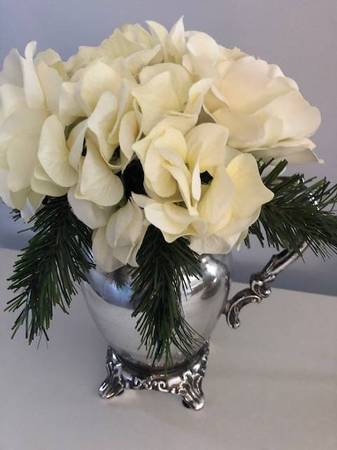 Ornate four footed Silver Plated Handled Pitcher 1