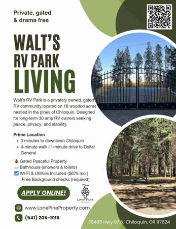 RV Park Space for Rent 1