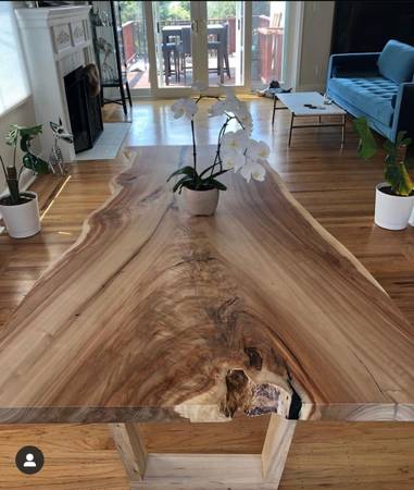 Claro Walnut, American Elm, Honey Locust, Redwood Live Edge Slabs 1