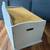 Natural Wood and Cream Toybox Chest Entry Way Bench Solid Heavy 7 thumbnail