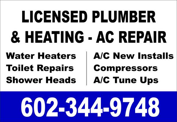 ~ ~ ~ ~ ~ ~ PLUMBER - HEATING - FURNACE - BOILER - AC REPAIR ~ ~ ~ ~ ~ 1