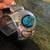 Super heavy sterling silver with natural turquoise designer watchband Cuff brace 2 thumbnail