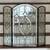 Arched Beveled Glass 3 Panel Folding Fireplace Screen 2 thumbnail