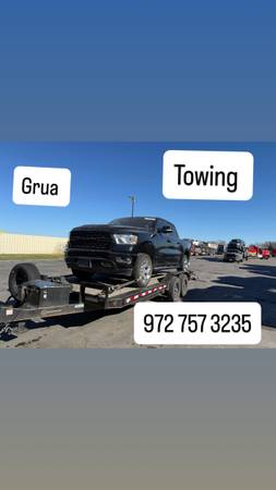 Towing grua reca flat bed 20ft trailer 1