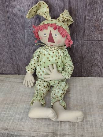 Primitive Cloth Rag Doll 19" 1