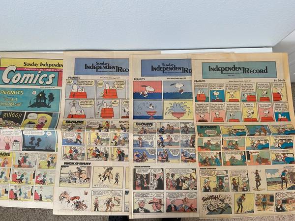 Comic Strips  4 Newspapers sections 1974 1976 1977 see pictures 1