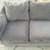 Gray Plush 2-Piece Sectional with Oversized Cuddler Chaise & Throw Pil 3 thumbnail