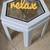 Hexagon Glass Top Side Table – Grey View Finish – 20x25 2 thumbnail