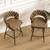 New 6 Tufted Bar Stools with Back Seat Chair 28in Counter Height Brown 8 thumbnail