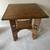 Oak mission-style table,  small square  on casters 1 thumbnail