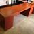 Table Desk Set With Credenza And File - Cherry Veneer Finish 3 thumbnail