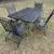 Beautiful Vintage Metal Patio Set Large Table And 4 Heavy Rockers 3 thumbnail