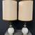 (2) Table Lamps. Shades not great. White balls are glass, small clear plate is p 2 thumbnail