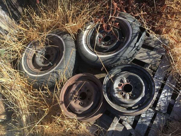4x GM 14" Steelie Wheels 5x4.75 1