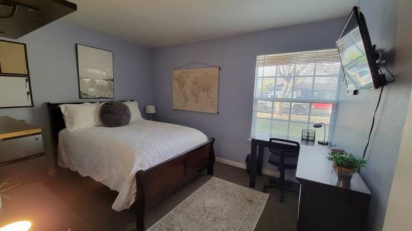 $850 Private, Fully-Furnished Room, Clean/Quiet, Reduced Rent Option 1