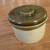 TAN HARRODS BLUE STILTON CHEESE CROCK & DARK GREEN LID 4 thumbnail