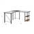 59" L‑Shaped Black Glass‑Top Desk 6 thumbnail