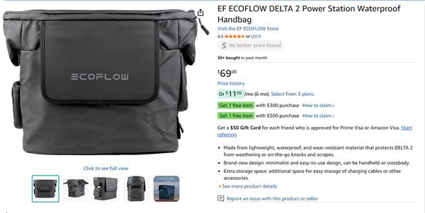 ECOFLOW DELTA 2 Power Station Waterproof Handbag 1