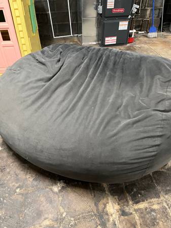 Grey monster bean bag 1