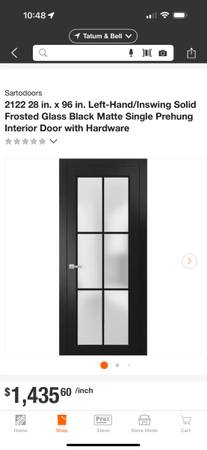 New Interior pre-hung door. 28x96 1