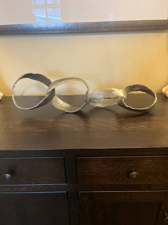 Metal Sculpture Chain Brutalist Style Primitive 1