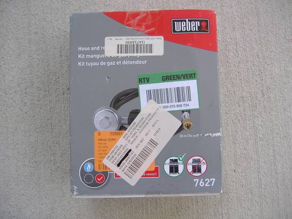 NEW WEBER 7627 HOSE AND REGULATOR 1
