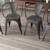 Chairs, Metal Stackable Indoor/Outdoor Set (4) 3 thumbnail