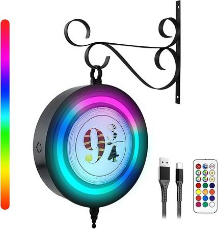 Wizard Decorations Night Lights: Platform 9 3/4 Sign Rechargeable Wall 1
