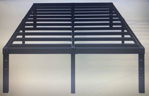 BED FRAME (FULL/18 INCH/BLACK/METAL) 1