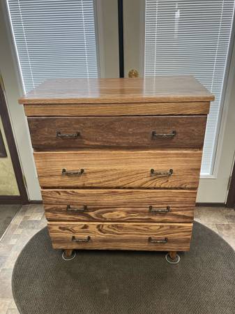 STUNNING Solid Cherry w/ Oak top MCM Vintage Dresser 1