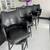 Artistic Frame black leather swivel bar stools -  4 available 1 thumbnail