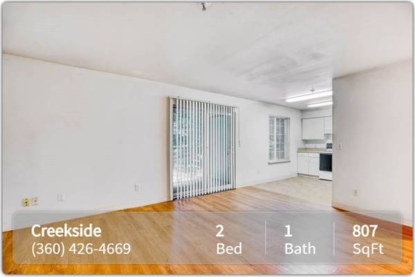 $352 / 2br - 807ft2 - Accepting Applications for Short Waiting List at Creekside (Shelton)63688607754755121