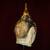Authentic Large Alabaster Buddha Head on stand.  Late 18th C.  Burma. 9 thumbnail