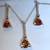 10K 2.6g Yellow Gold Sunset Stone Topaz Necklace Set. 5 thumbnail
