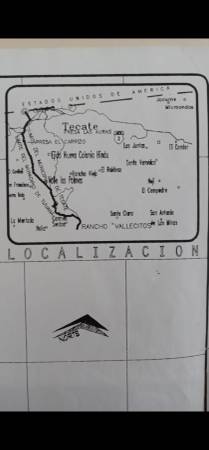 $90 Vendo terreno en tecate b.c (Cerro azul)63932991175171121