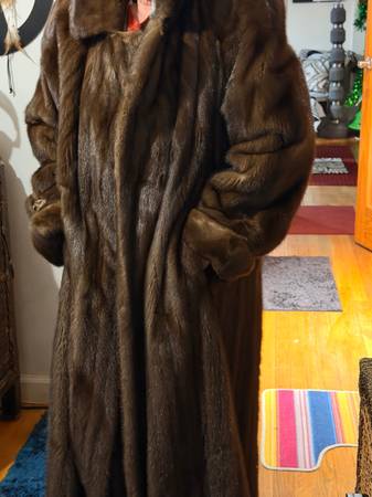 Mink coat full length 1