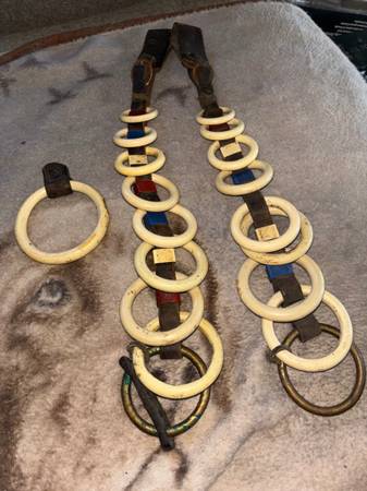 Antique Horse rein harness celluloid spreaders 1