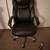 Office Chair - Brown Leather - For Sale 1 thumbnail