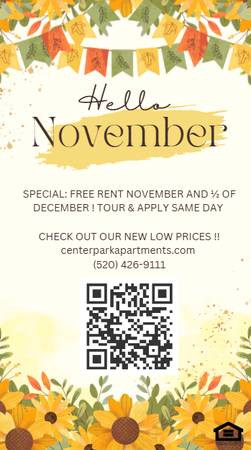 FREE RENT NOV & 1/2 DEC !! (OAC) *LIMITED TIME ONLY* 1